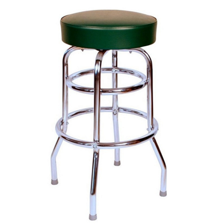 Leather Packing Swivel Bar Stool