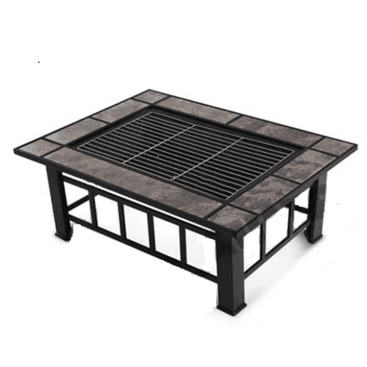 Steel Charcoal Fire Pit BBQ Grill