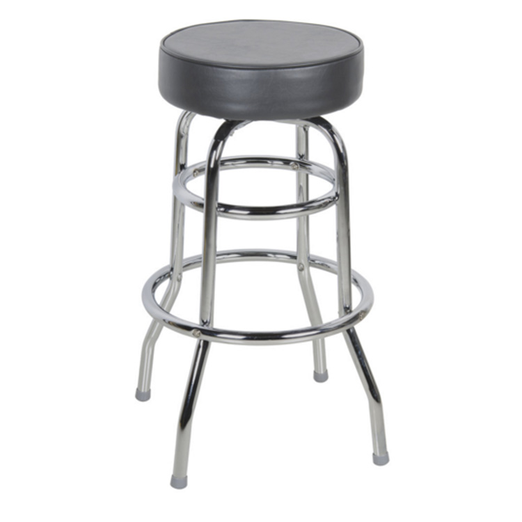 Leather Packing Swivel Bar Stool