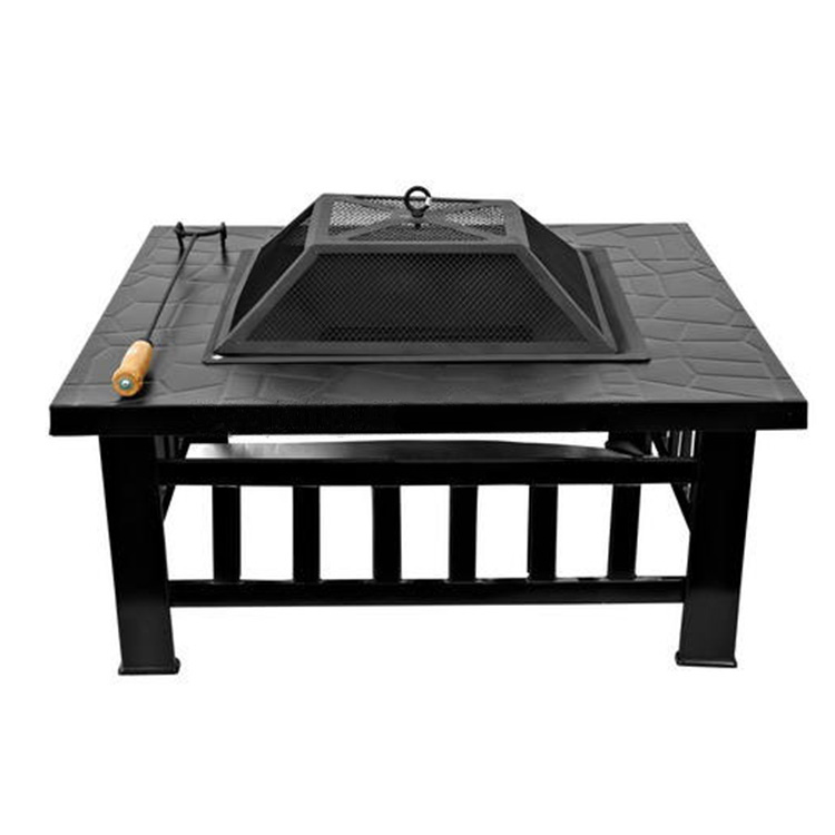 Steel Charcoal Fire Pit BBQ Grill