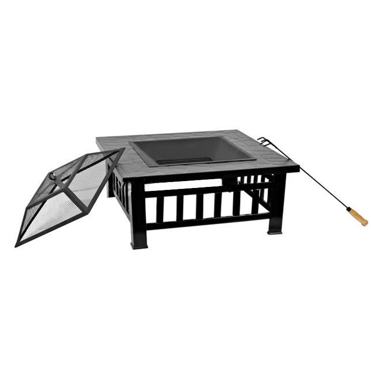 Steel Charcoal Fire Pit BBQ Grill