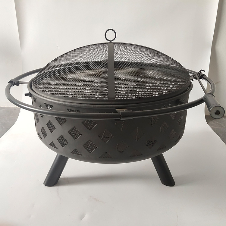 Fire Pit Mesh Cover Tripod Fire Pit