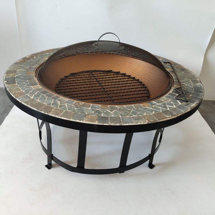 Large Pellet Cement Bowl Tabletop Fire Pit