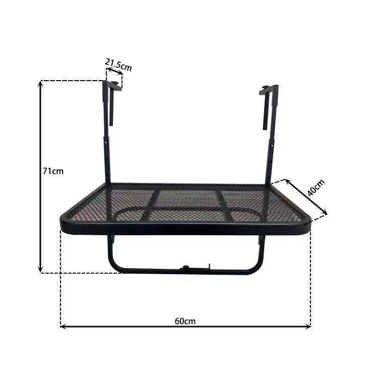 Wall Mount Adjustable Folding Balcony Hanging Table