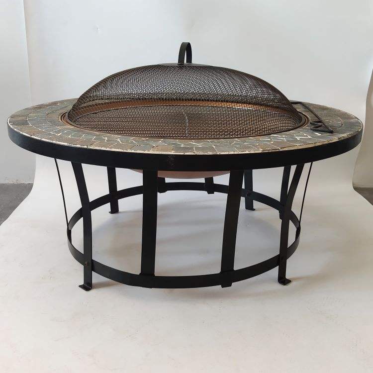 Large Pellet Cement Bowl Tabletop Fire Pit