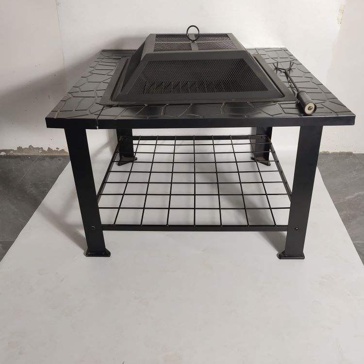 Outdoor Hanging Charcoal Grill Fire Pit Table